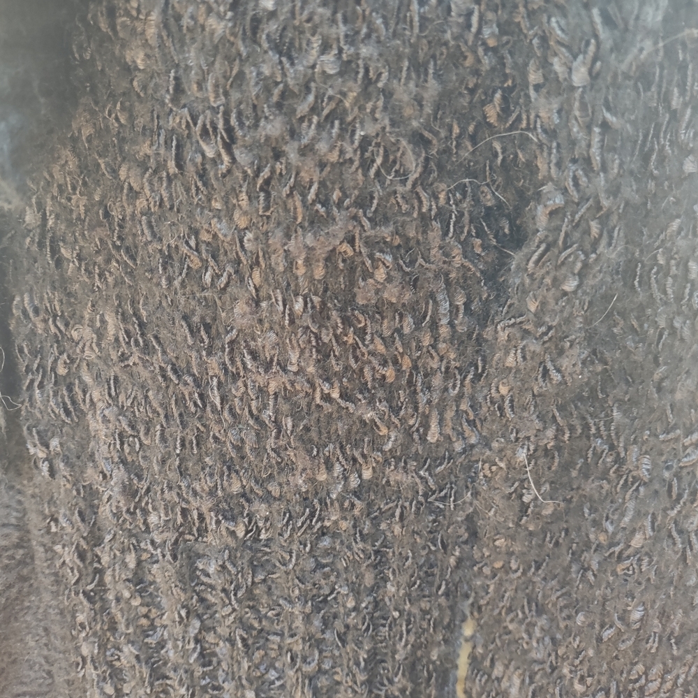 Elegant Black Ruffled Women's Sweater Duster - Picture 5 of 15